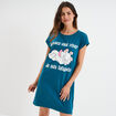 Chemise de nuit coton Aristochats Marie bleu canard femme
