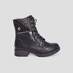 Bottines revers zippées et crantées noir fille