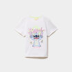 T-shirt manches courtes coton Stitch blanc fille
