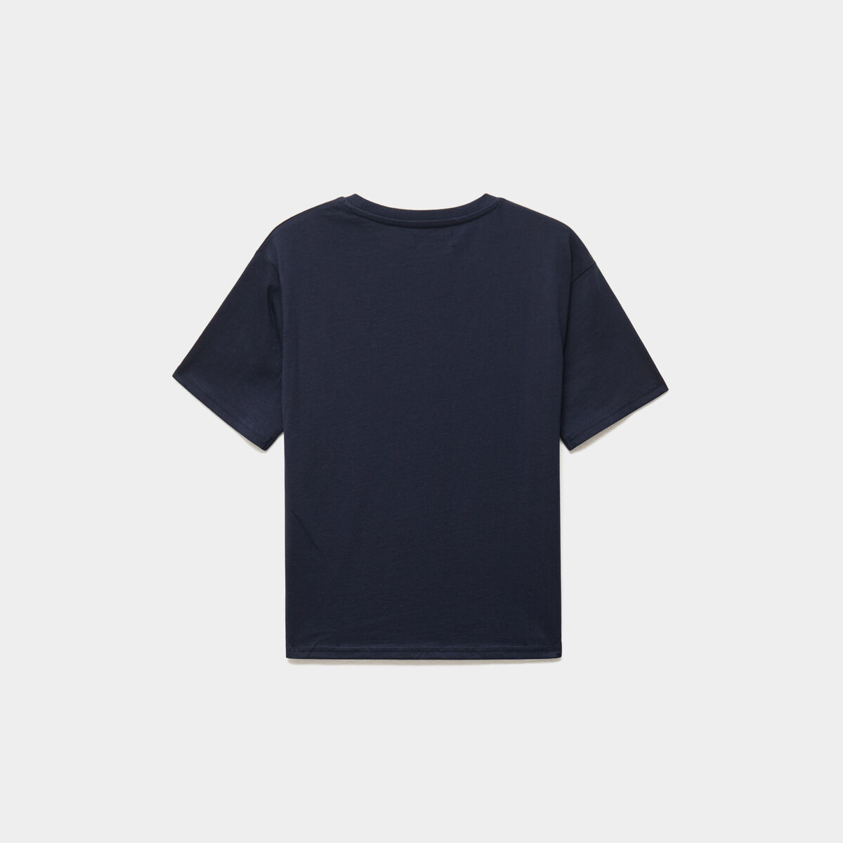 T-shirt oversize manches courtes coton bleu marine gar&ccedil;on