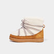 Boots fourrées fausse laine de mouton sable femme