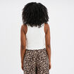 D&eacute;bardeur cropped ouverture &eacute;paule blanc femme