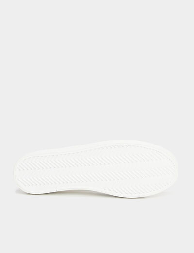 Tennis en toile basses à lacets blanc femme