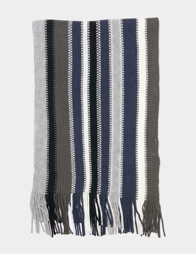 &Eacute;charpe &agrave; franges multicolore homme