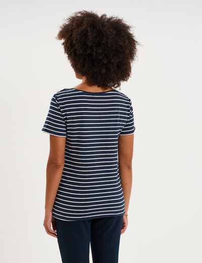 T-shirt allaitement manches courtes blanc femme maternit&eacute;