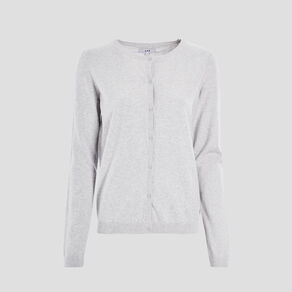gilet manches longues boutonne col rond gris femme Gilet manches longues boutonné col rond gris femme