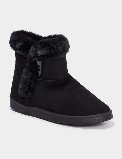 Bottines fourrées noir femme