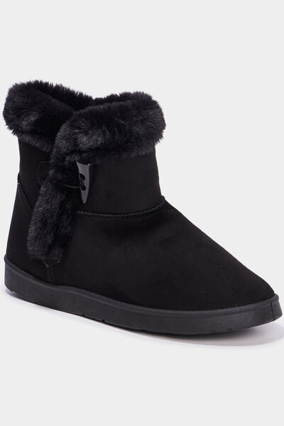 Bottines fourr&eacute;es noir femme