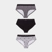 Lot 3 shortys coton noir femme