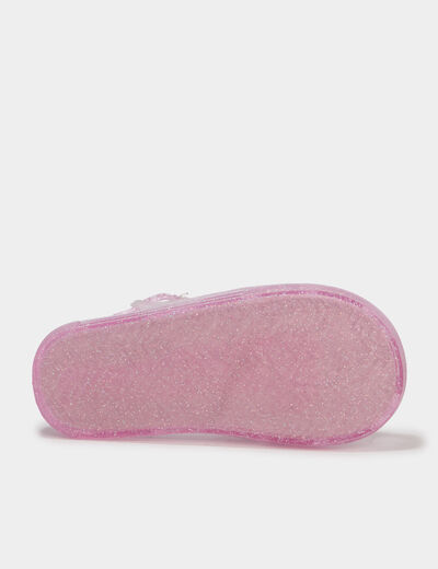 Sandales de plage paillettes rose fille