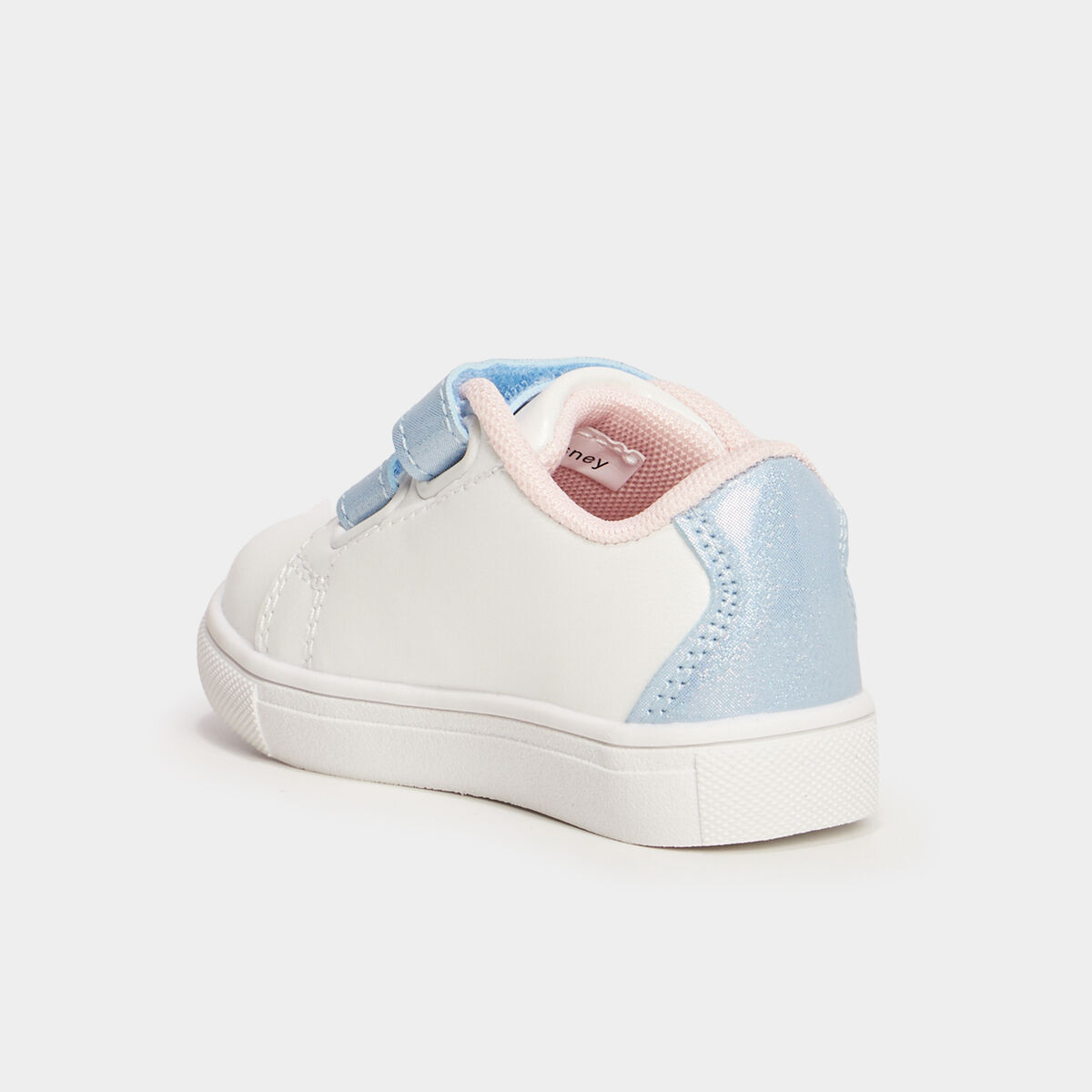 Tennis basses &agrave; scratchs Stitch blanc b&eacute;b&eacute; fille