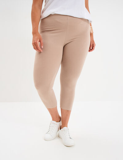 Leggings 7/8ème sable femme grande taille