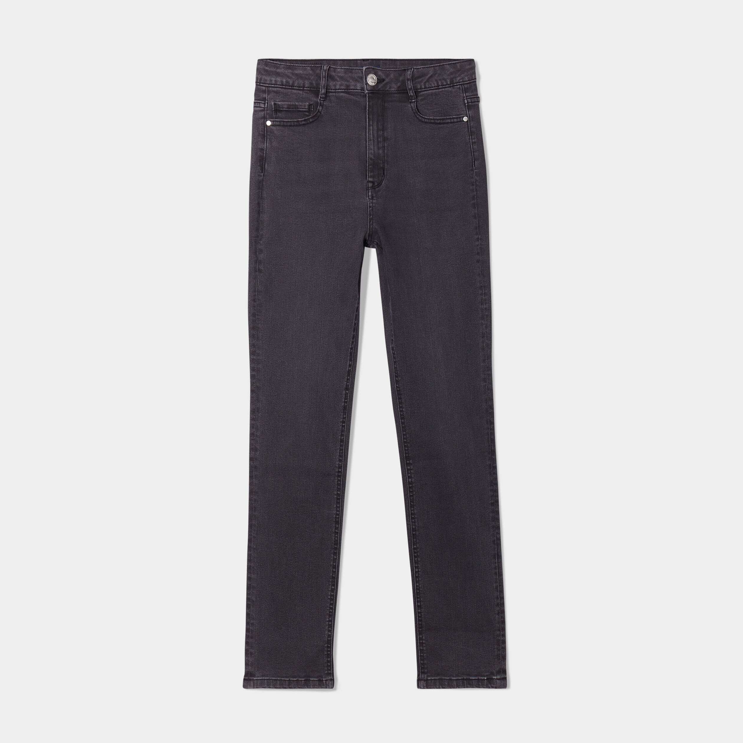 Jean femme pas cher jeans skinny slim taille haute. Noir La Halle