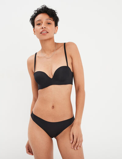 Culotte brésilienne sans couture noir femme