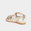 Sandales métallisées en cuir Kickers jaune or fille