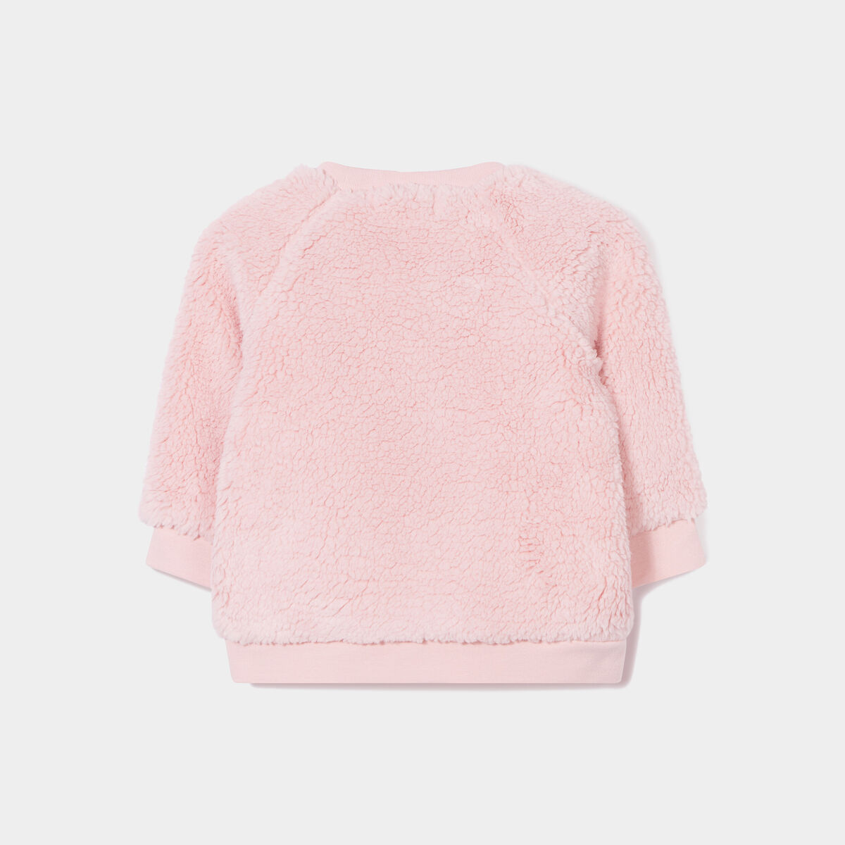 Sweat manches longues rose clair bébé fille