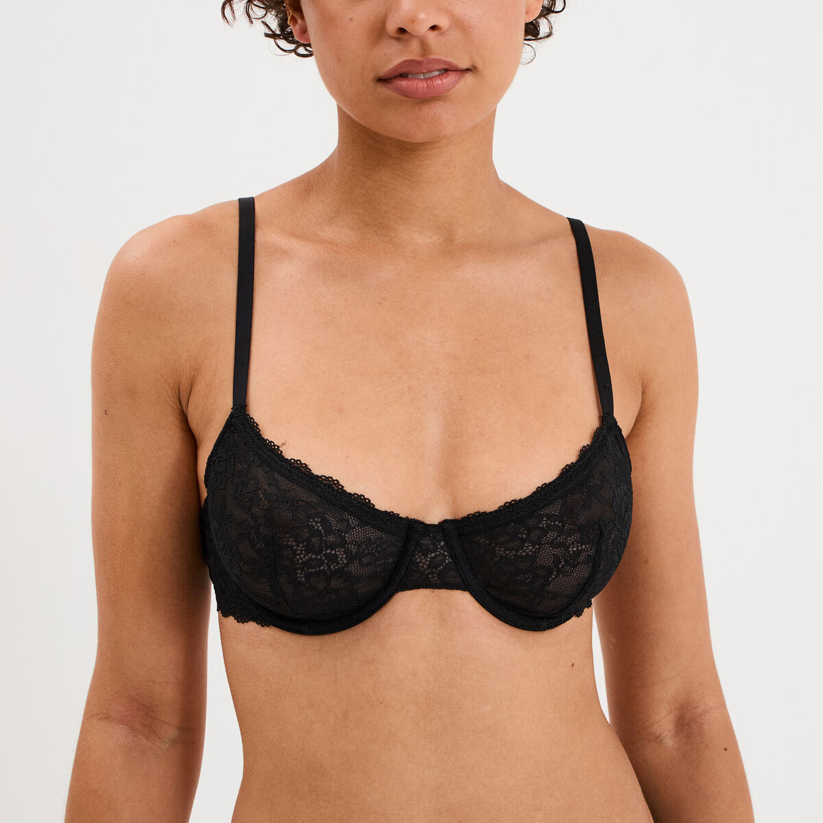 Soutien-gorge embo&icirc;tant dentelle noir femme