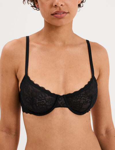 Soutien-gorge embo&icirc;tant dentelle noir femme