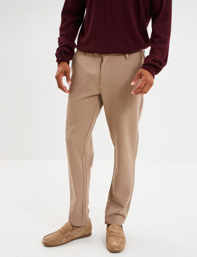 Pantalon chino slim taupe homme