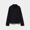 Gilet de sport zipp&eacute; col camionneur noir fille