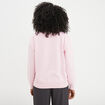 Sweat col rond manches longues rose femme