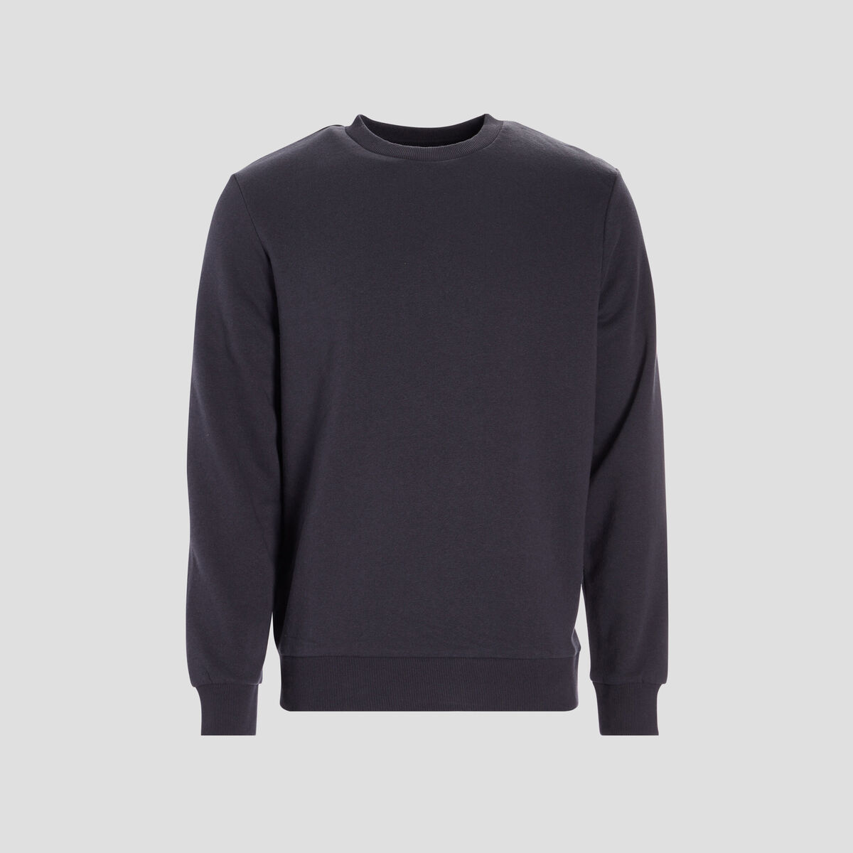 Sweat molleton col rond bleu marine homme