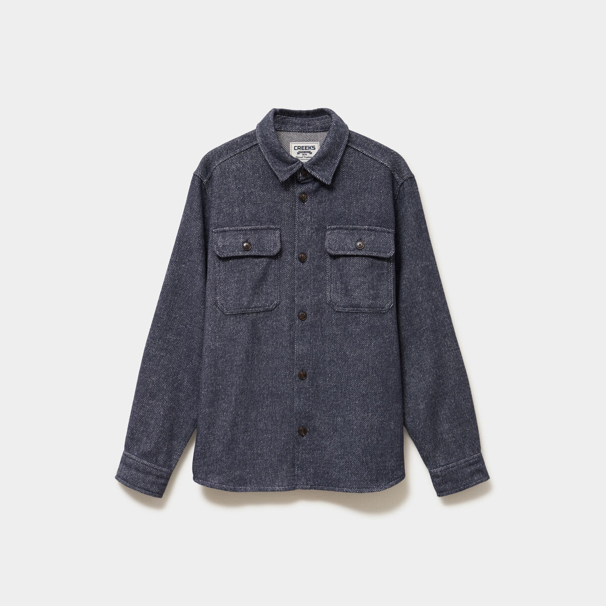 Surchemise manches longues bleu marine homme