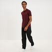 Polo slim manches courtes stretch prune homme