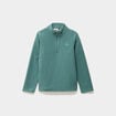Sweat polaire col camionneur vert fonc&eacute; gar&ccedil;on