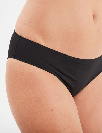Culotte microfibre sans coutures noir femme