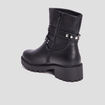 Bottines boucles et clous à talons noir femme