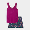 Ensemble pyjama 2 pièces bleu canard femme