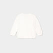 Gilet manches longues boutonn&eacute; blanc b&eacute;b&eacute; fille