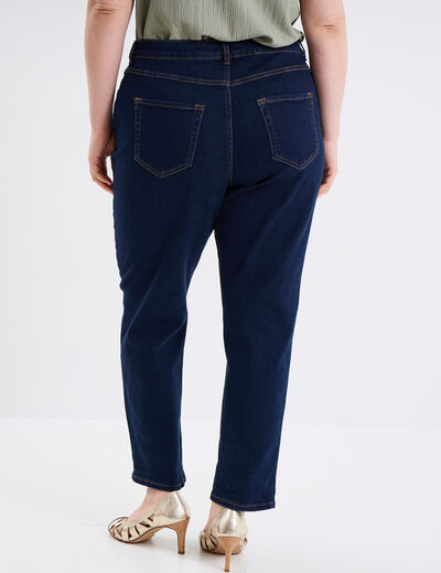 Jeans mom 7/8ème taille haute denim brut femme grande taille