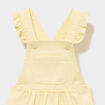Robe salopette &agrave; volants jaune clair b&eacute;b&eacute; fille
