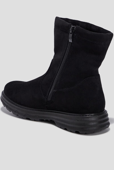 Bottines fourrées noir femme