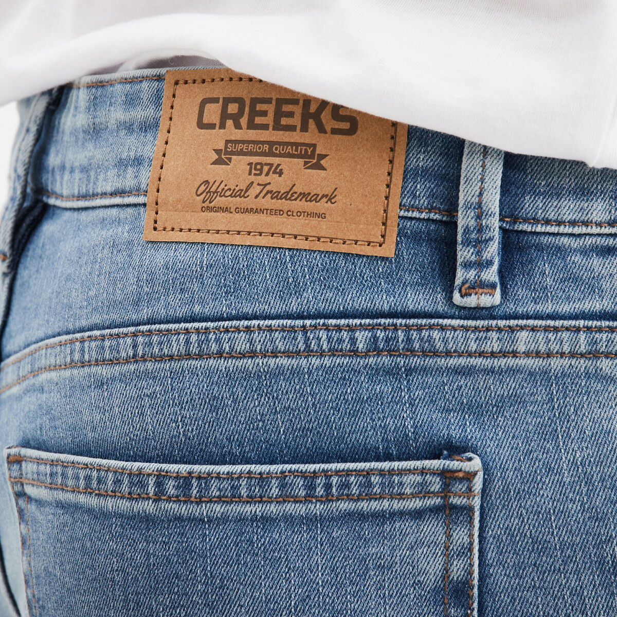 Jeans regular 5 poches Creeks denim double stone homme