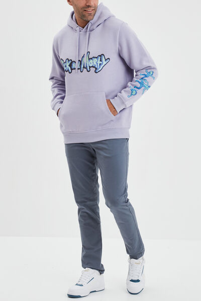 Sweat à capuche hoodie Rick et Morty parme homme
