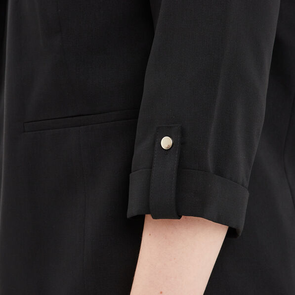 veste droite manches 34 a revers noir femmegt Veste droite manches 3/4 à revers noir femme grande taille