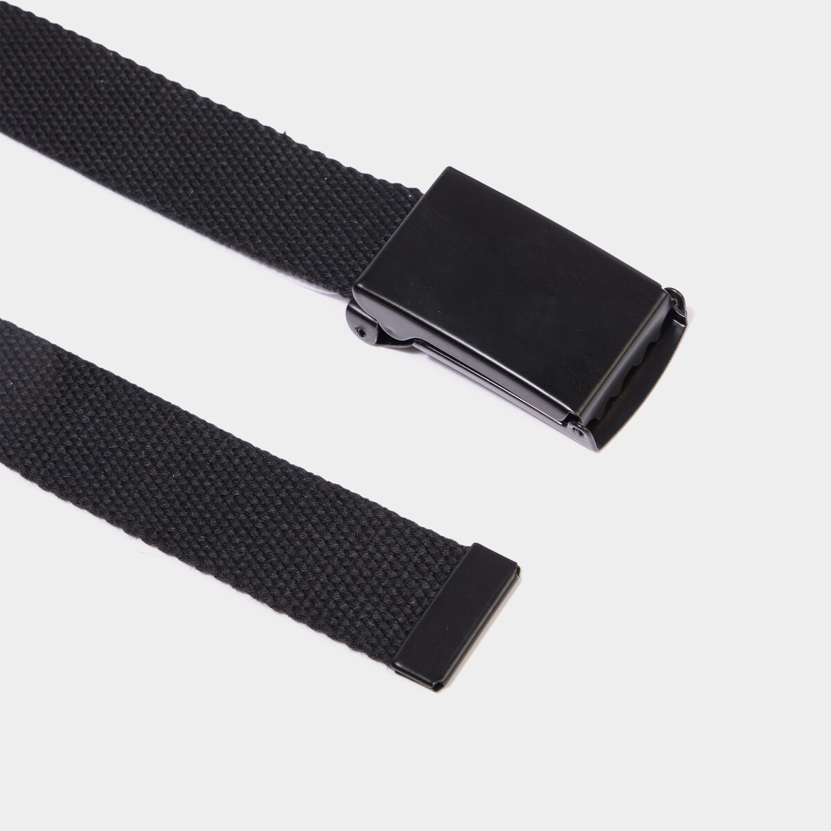 Ceinture fine effet toile noir gar&ccedil;on
