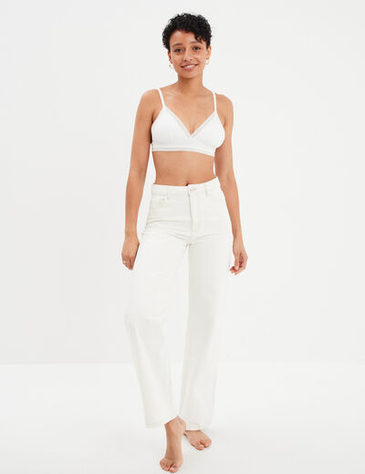 Soutien-gorge triangle paddé blanc femme