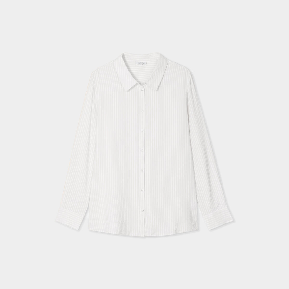 Chemise manches longues beige femme grande taille
