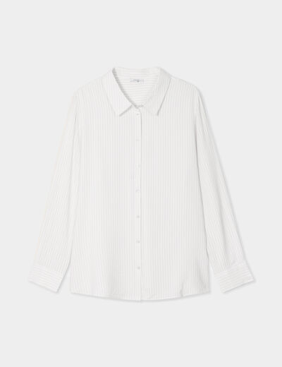 Chemise manches longues beige femme grande taille