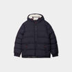 Doudoune doubl&eacute;e &agrave; capuche bleu fonc&eacute; homme