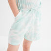 Combishort avec manches volants bleu turquoise fille