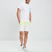 Bermuda straight à coulisse jaune clair homme