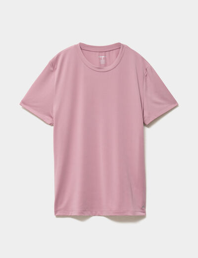 T-shirt de sport droit manches courtes mauve femme