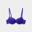 Soutien-gorge corbeille padd&eacute; dentelle bleu electrique femme