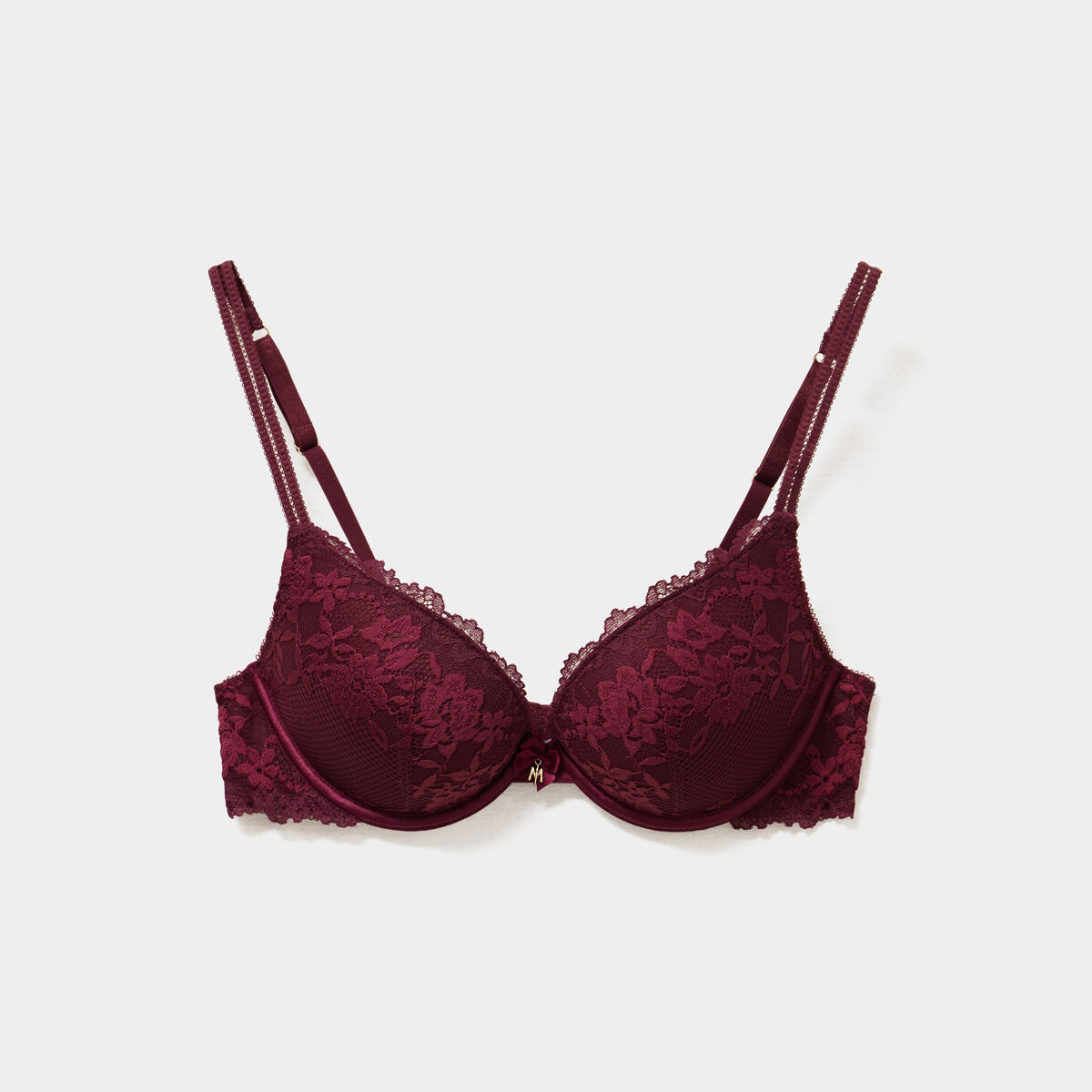 Soutien-gorge maxi push-up prune femme