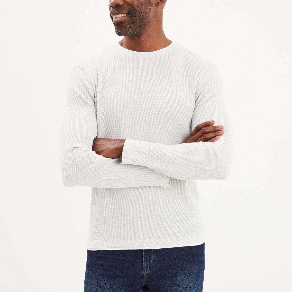 T-shirt col rond Creeks ecru homme